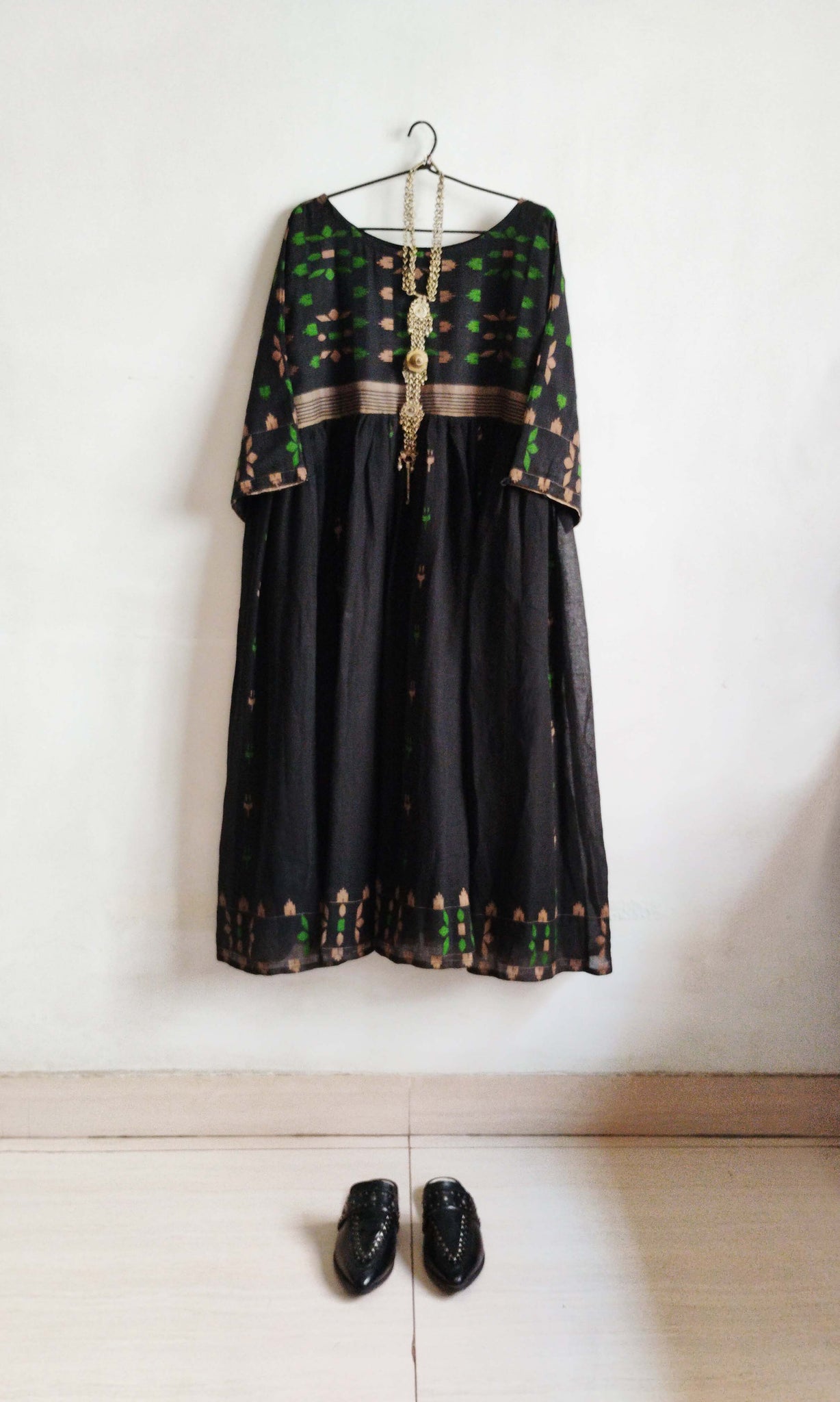 y27 Jamdani Flare Dress | Hand Woven Cotton | Sizes : Small, Medium & Large | Click To Find Size Chart | Ready To Ship