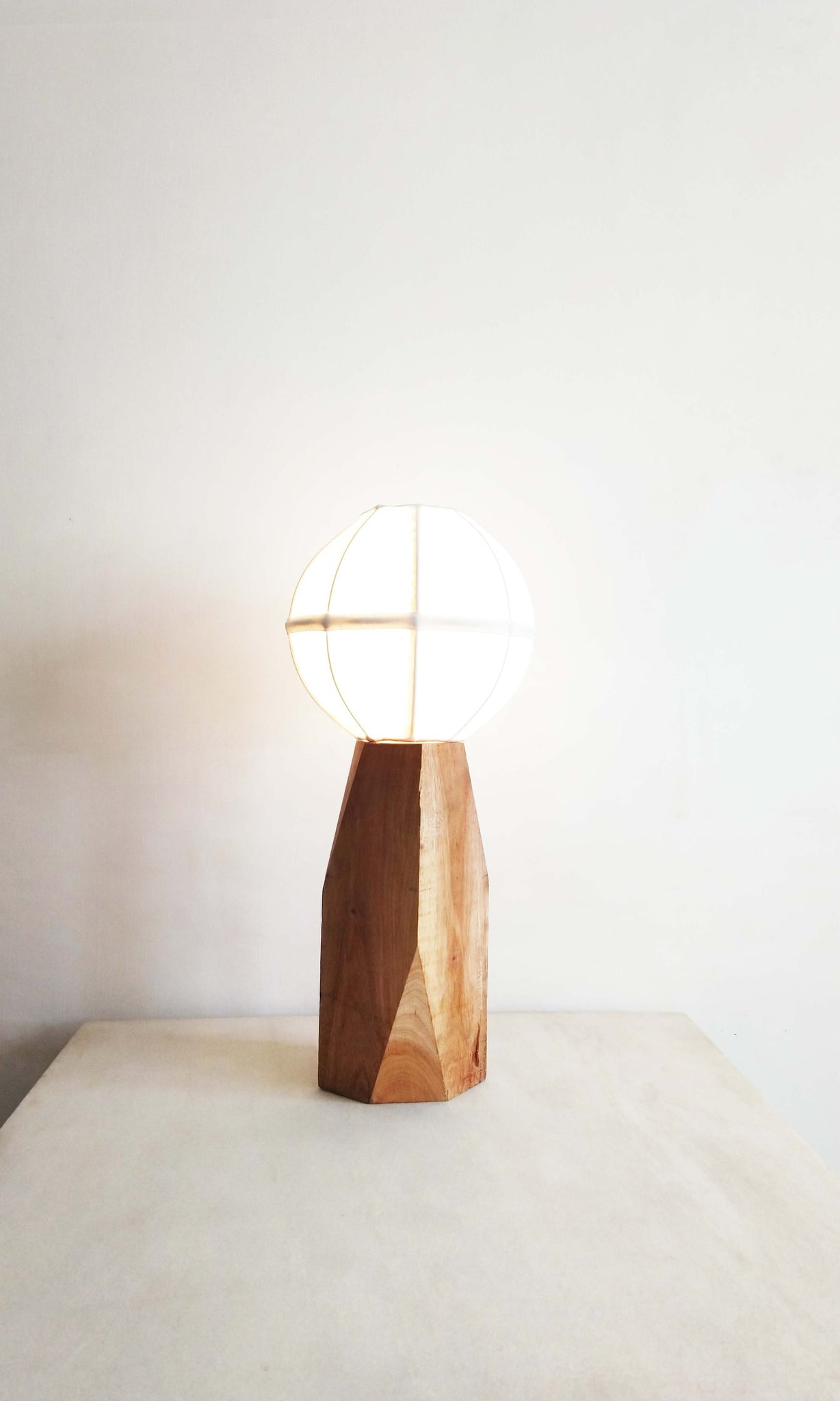 b26 Table Lamp | Mahogany Wood & Cotton
