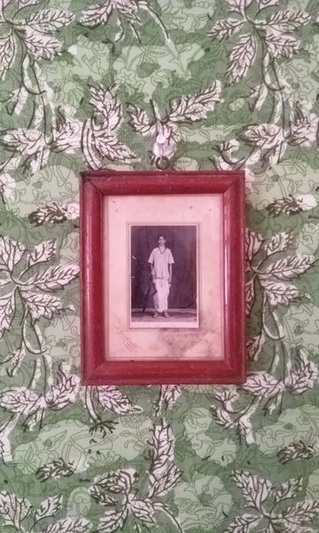 x60 Relic Photograph Retained In Weathered Frame | From An Old House In Tamilnadu