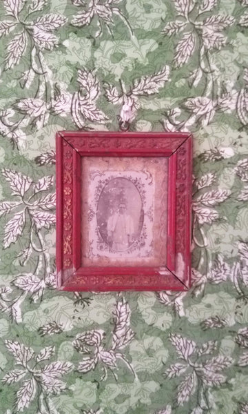 x62 Relic Photograph Retained In Weathered Frame | From An Old House In Tamilnadu