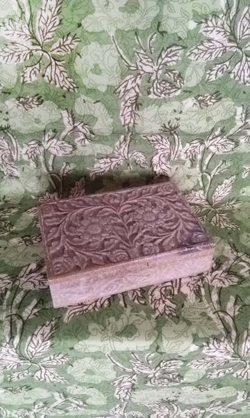 x76 Olden Hand Carved Stone Box