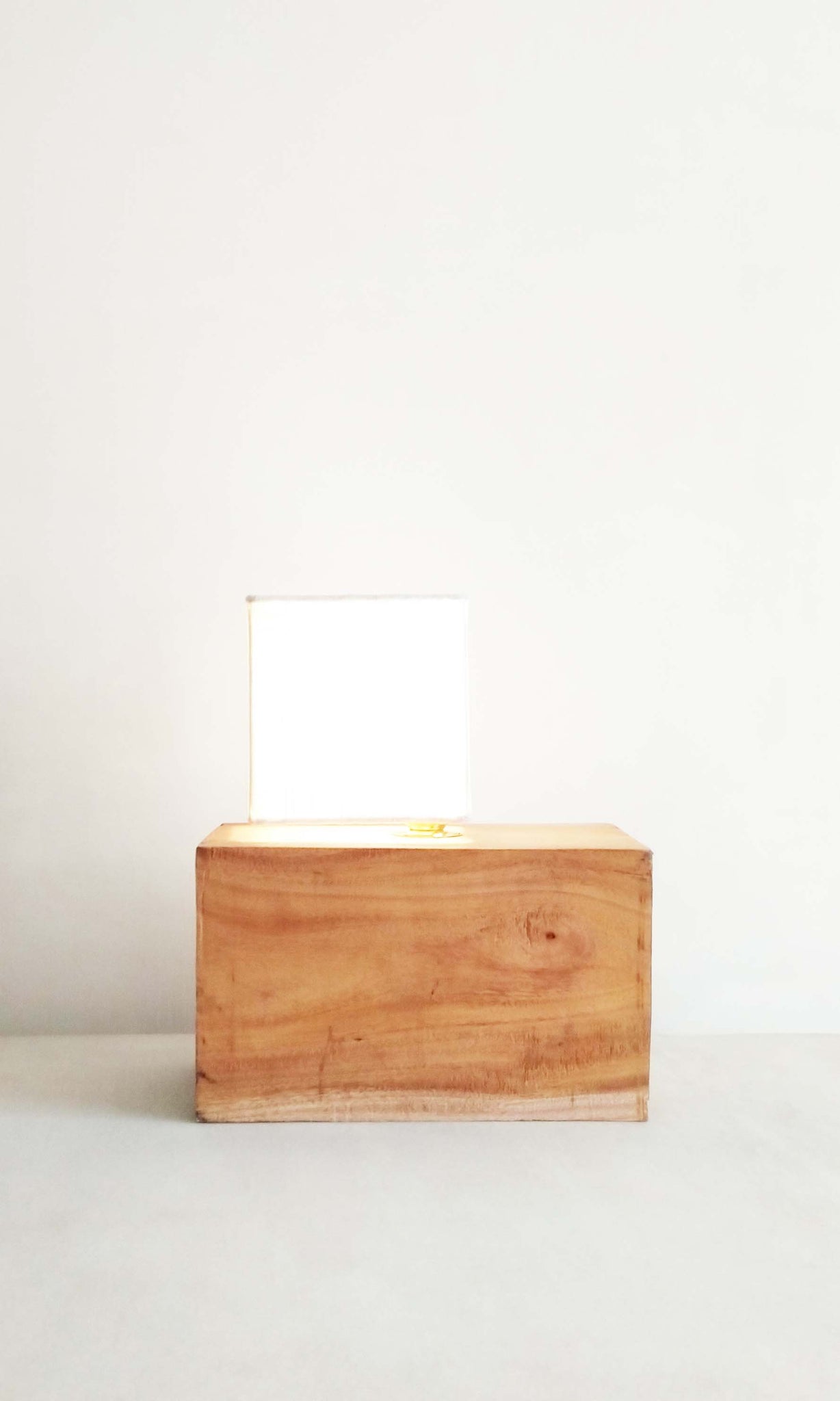 v11 Table Lamp | Mahogany Wood & Cotton