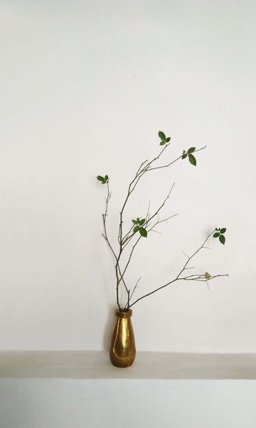 b25 Metallic Vase | Fine Crafted Metal Alloy In Matte Gold | Price On Request