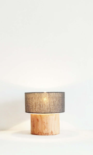 b22 Lamp | Mahogany Wood & Cotton | Price On Request