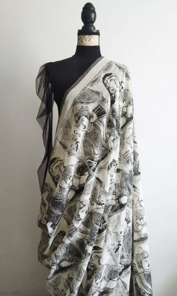 s10 Raja Rani Sari I Hand Woven &  Screen Printed Soft Cotton | Ready To Ship