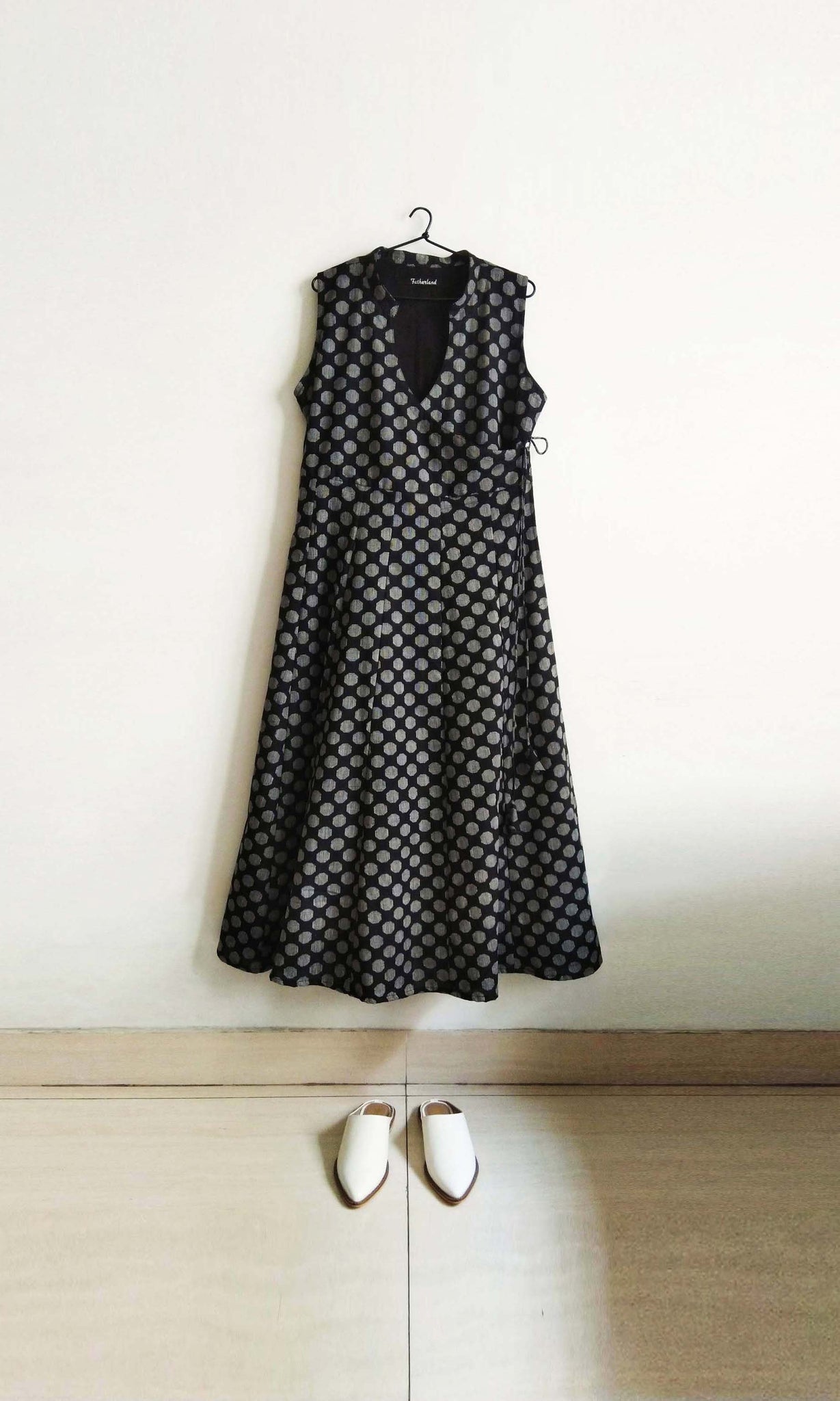 d15 Multipanel Tie Up Dress | Hand Woven Cotton | Free Size ( Fits Sizes Small To Large ) | Ready To Ship