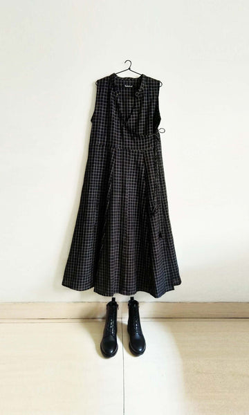 c28 Multipanel Tie Up Dress | Hand Woven Cotton | Free Size ( Fits Sizes Small To Large ) | Ready To Ship