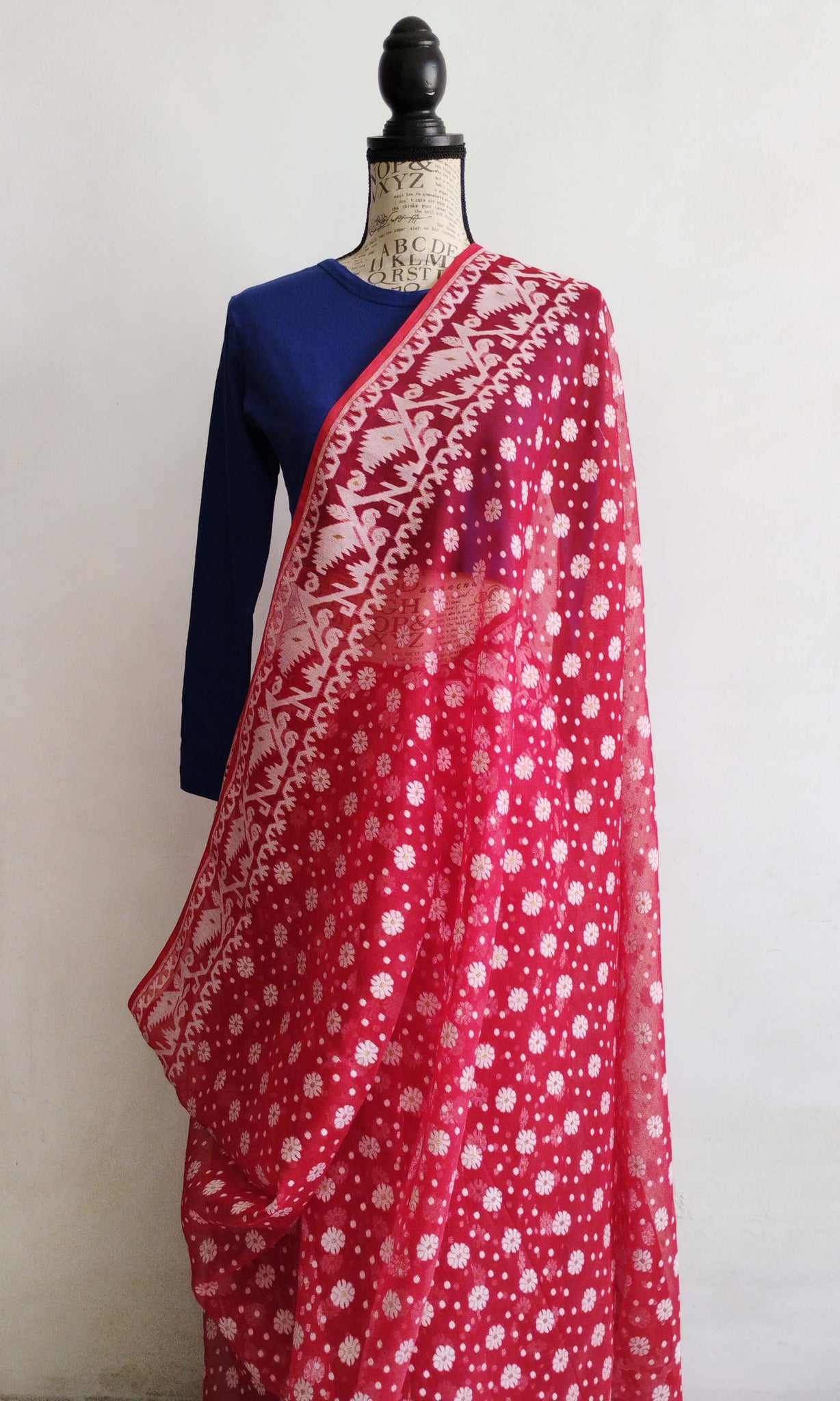 y68 Meena Buti Fine Jacquard Sari I Soft Silk-By-Cotton | Ready To Ship