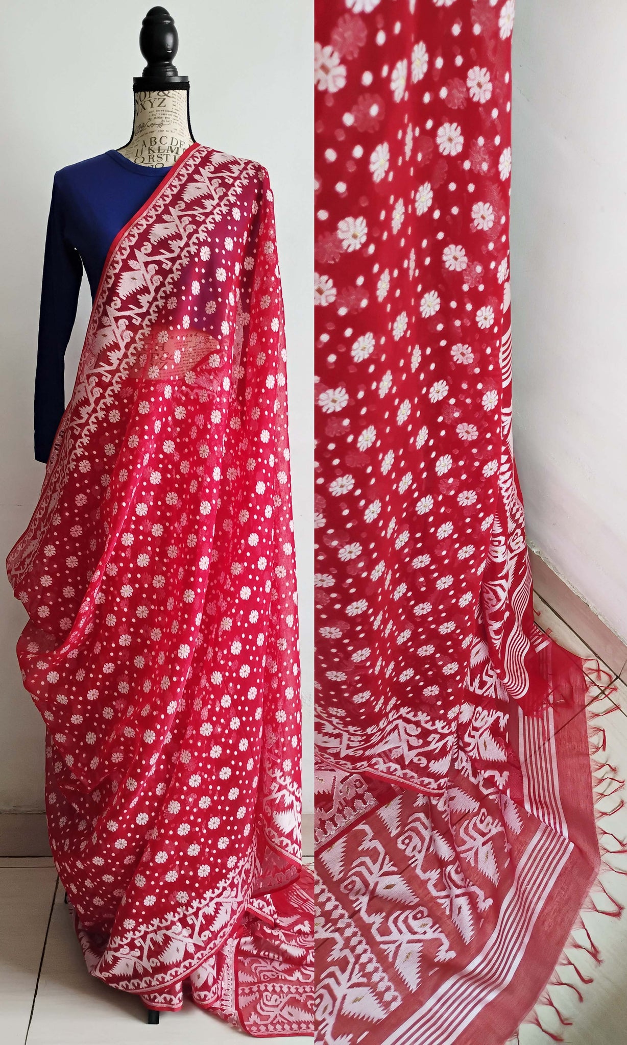 y68 Meena Buti Fine Jacquard Sari I Soft Silk-By-Cotton | Ready To Ship