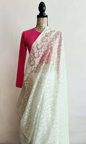 y72 Meena Buti Fine Jacquard Sari I Soft Silk-By-Cotton | Ready To Ship