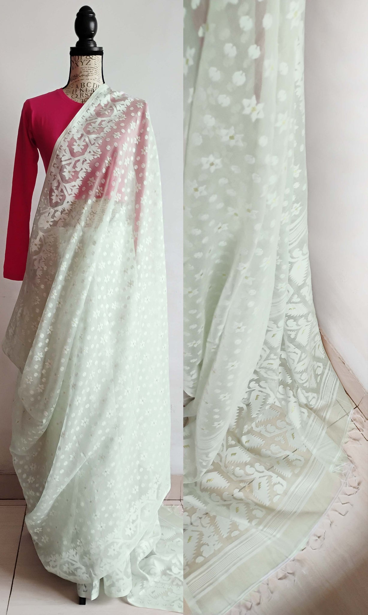 y72 Meena Buti Fine Jacquard Sari I Soft Silk-By-Cotton | Ready To Ship