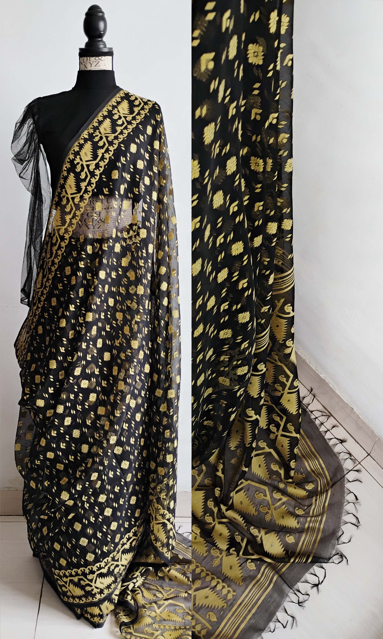 y62 Meena Buti Fine Jacquard Sari I Soft Silk-By-Cotton | Ready To Ship