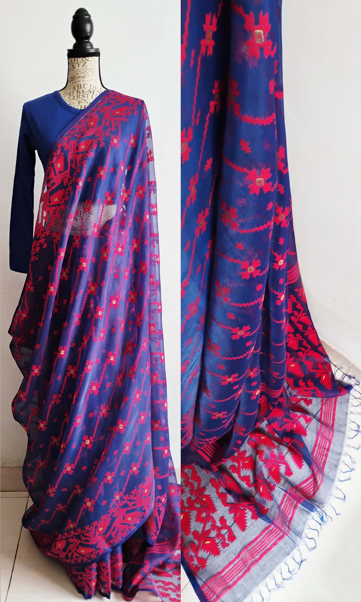 y40 Meena Buti Fine Jacquard Sari I Soft Silk-By-Cotton | Ready To Ship