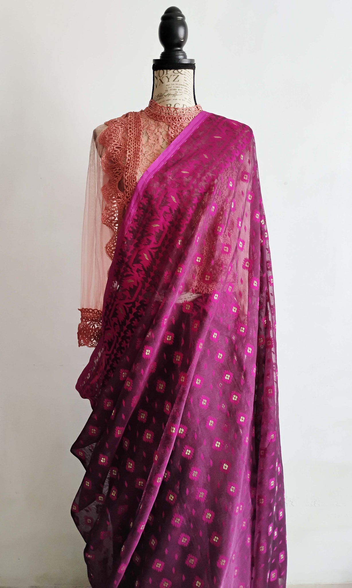 y36 Meena Buti Fine Jacquard Sari I Soft Silk-By-Cotton | Ready To Ship