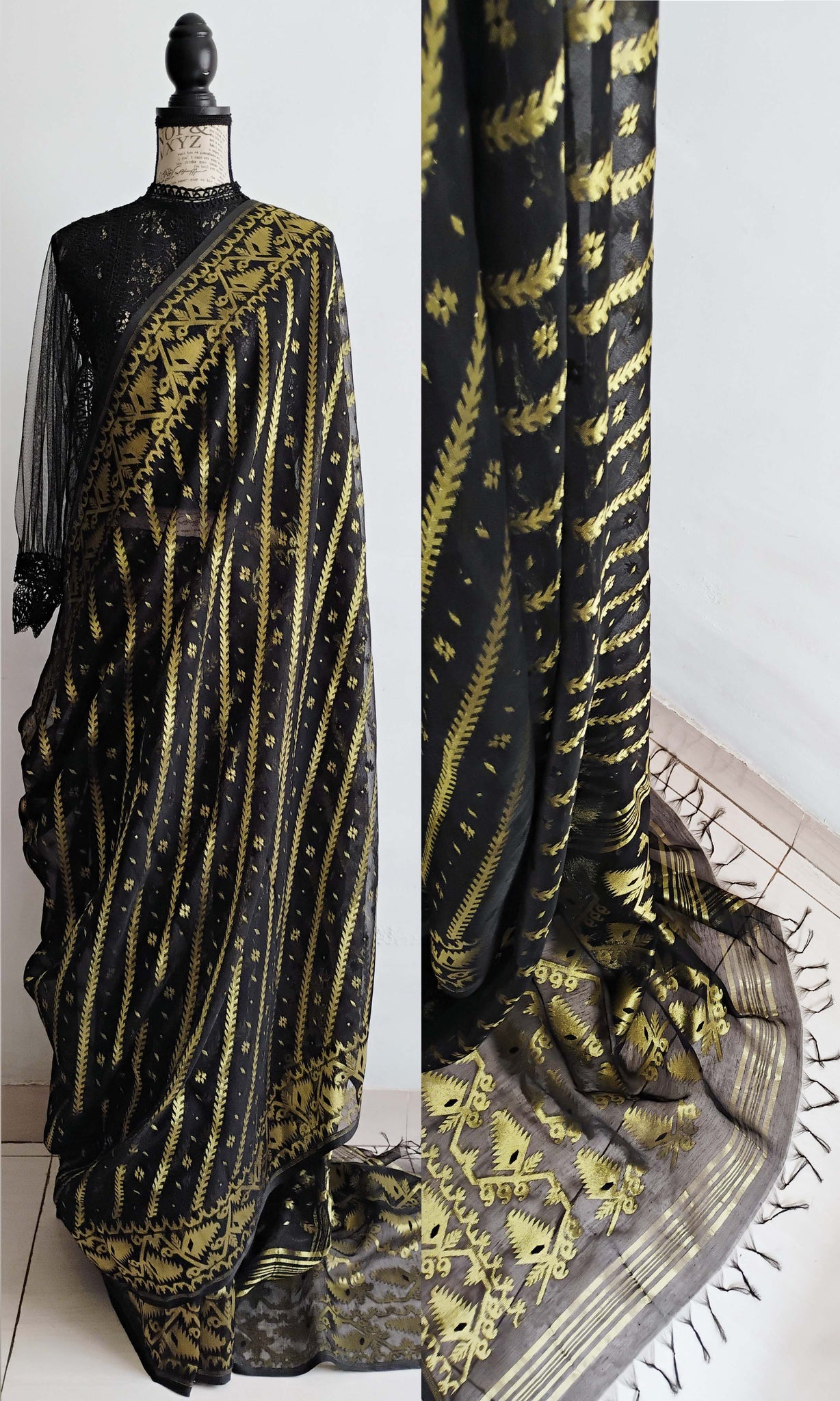 y66 Meena Buti Fine Jacquard Sari I Soft Silk-By-Cotton | Ready To Ship