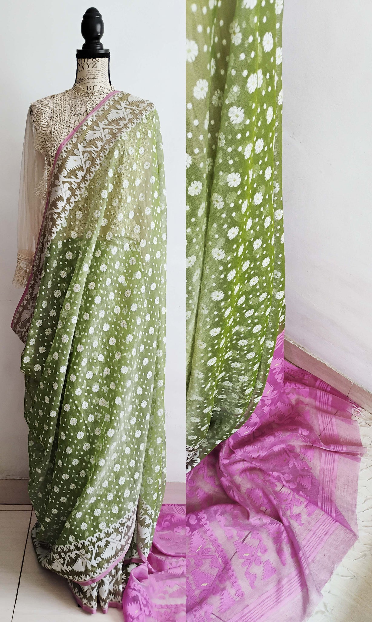 y42 Meena Buti Fine Jacquard Sari I Soft Silk-By-Cotton | Ready To Ship