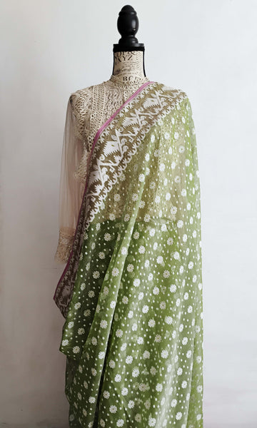 y42 Meena Buti Fine Jacquard Sari I Soft Silk-By-Cotton | Ready To Ship