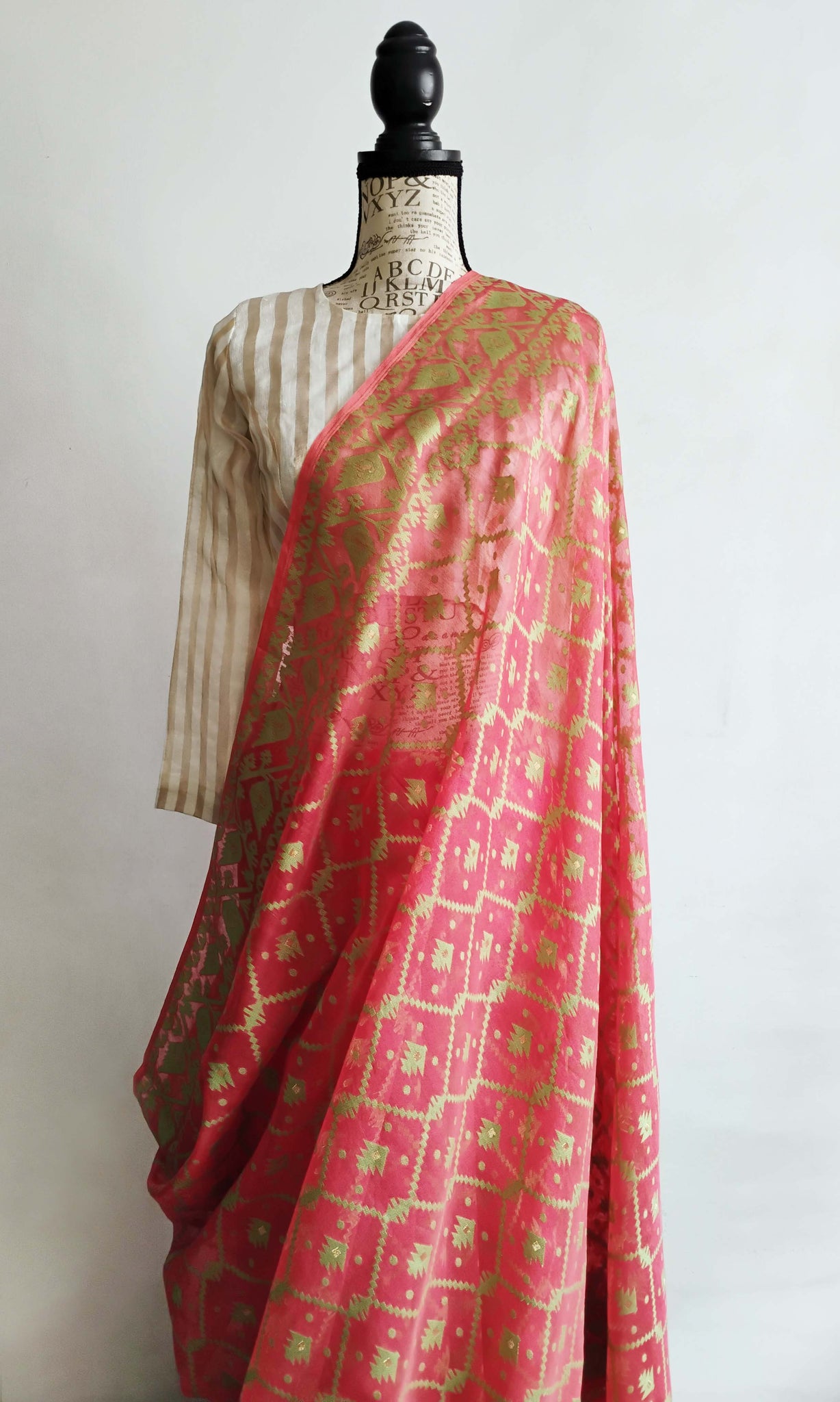 y08 Meena Buti Fine Jacquard Sari I Soft Silk-By-Cotton | Ready To Ship