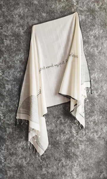 y19 Kantha Hand Embroidered Stole I Soft Cotton | Ready To Ship