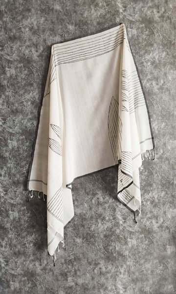 y16 Kantha Hand Embroidered Stole I Soft Cotton | Ready To Ship