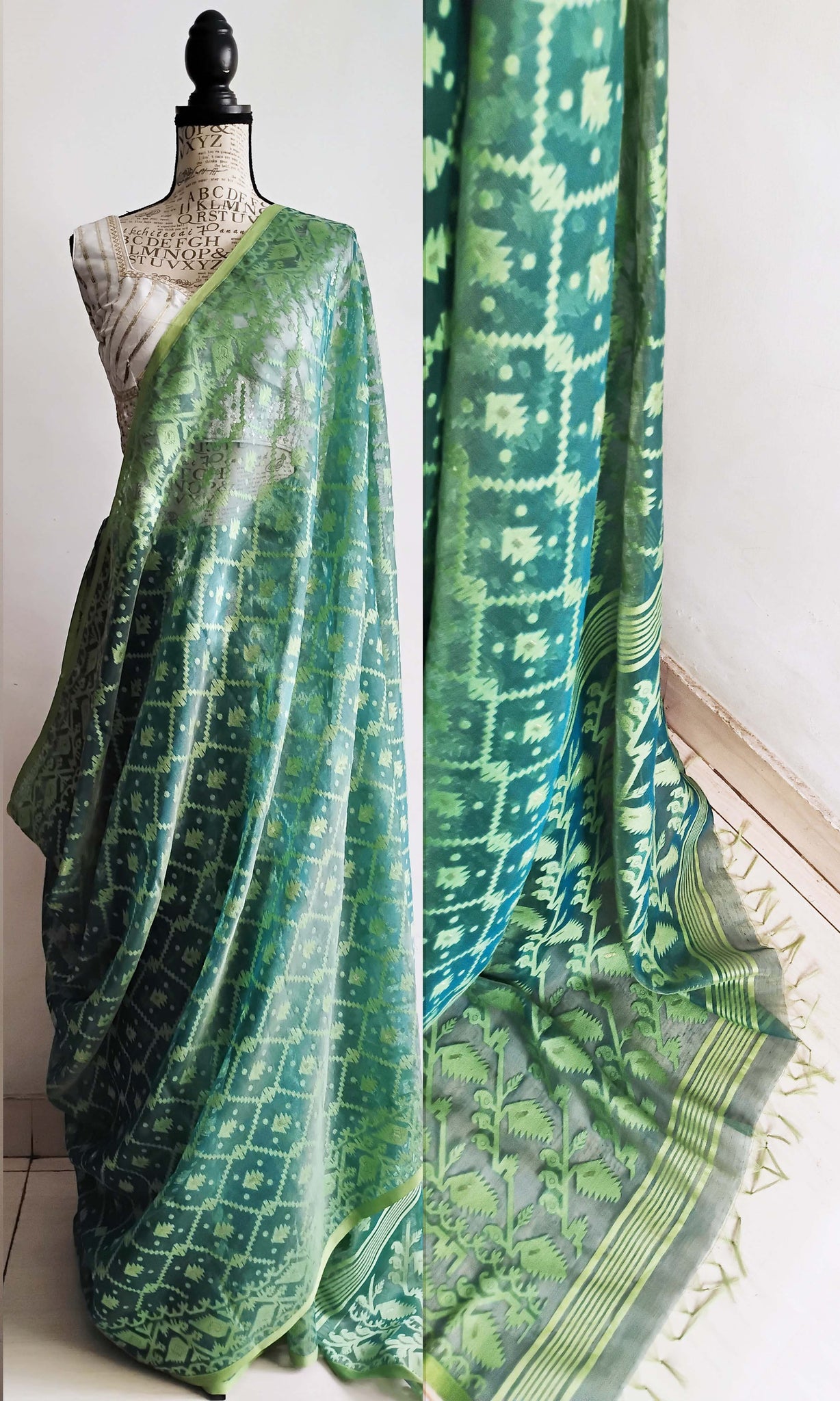 y07 Meena Buti Fine Jacquard Sari I Soft Silk-By-Cotton | Ready To Ship