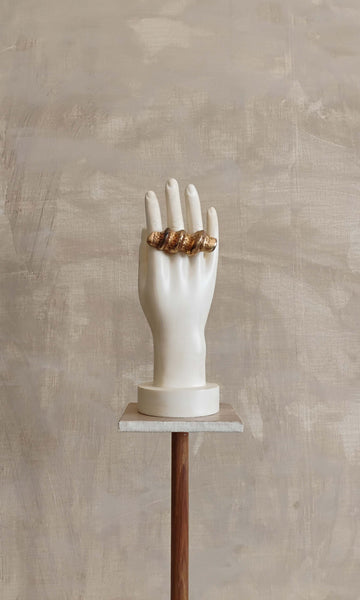 a41 Fossil Sculpture Ring | Bezoar | Free Size | Ready To Ship