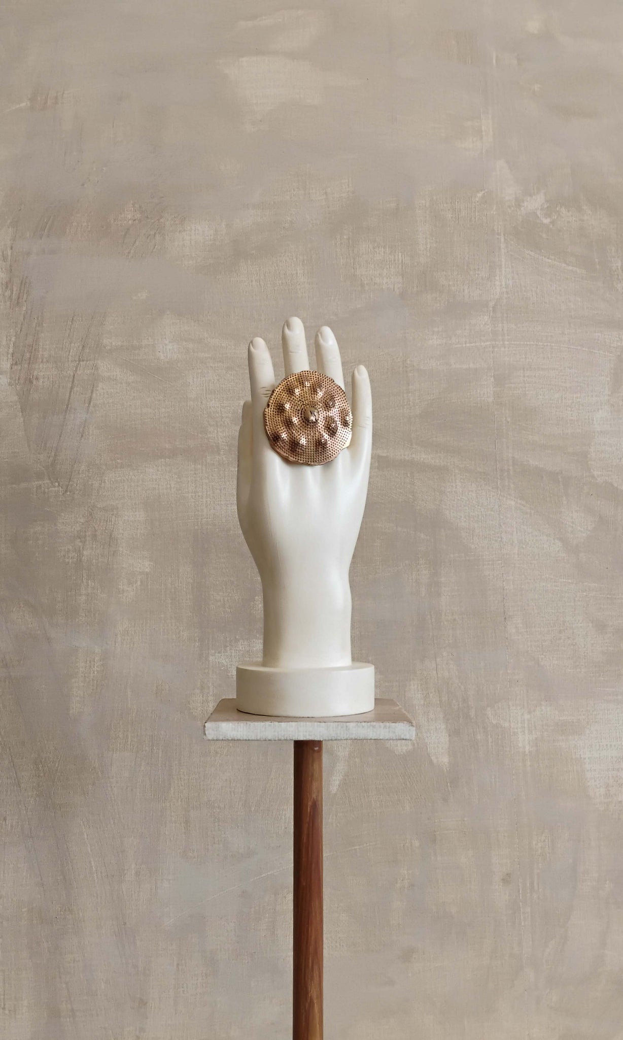 a75 Fossil Sculpture Ring | Nummulite | Free Size | Ready To Ship