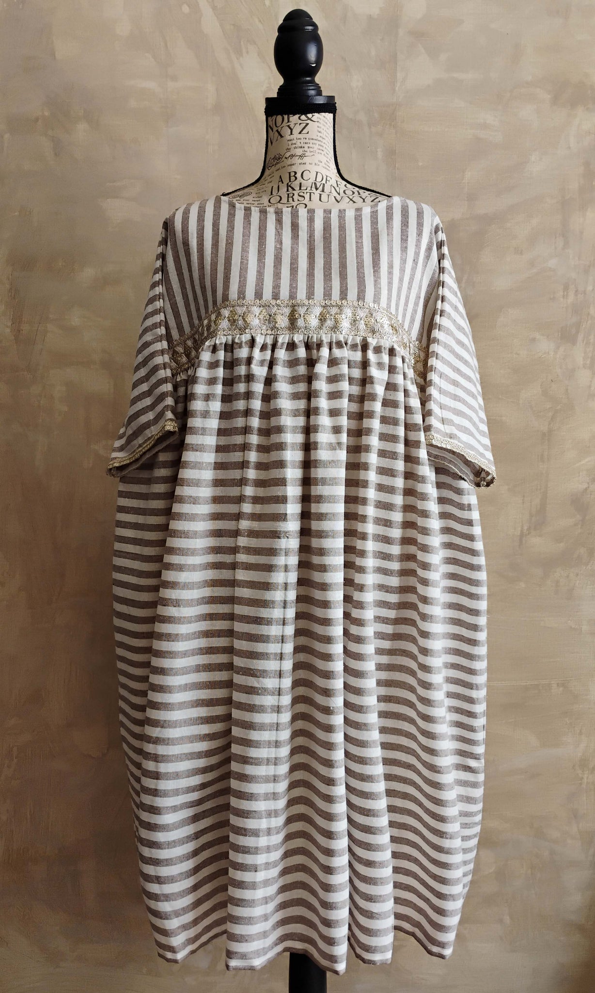 a44 Flared Kurta | Soft Cotton With Matte Gold Sequin Detailing | Sizes : Small, Medium & Large | Click To Find Size Chart | Ready To Ship