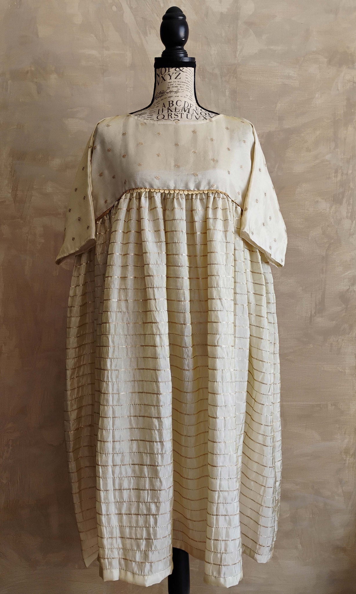 a49 Flared Kurta | Soft Tissue With Detailing | Soft Cotton Mulmul Lining | Sizes : Small, Medium & Large | Click To Find Size Chart | Ready To Ship