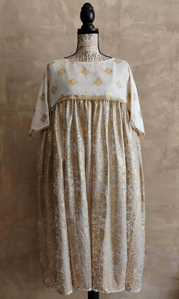 a46 Flared Kurta | Soft Tissue With Detailing | Soft Cotton Mulmul Lining | Sizes : Small, Medium & Large | Click To Find Size Chart | Ready To Ship