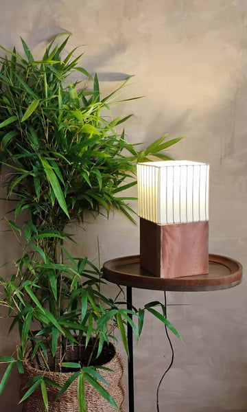 v38 Table Lamp | Mahogany Wood & Cotton