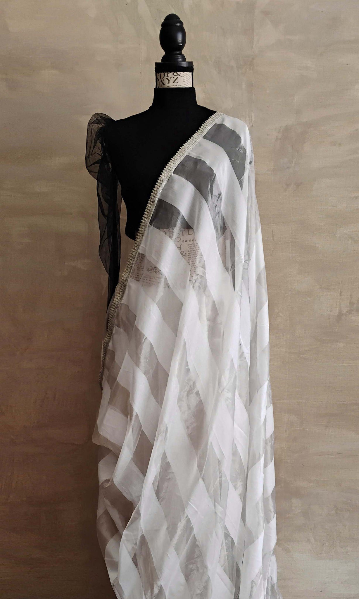 a20 Zora Sari | Soft Organza Tissue With Border Detailing | Ready To Ship