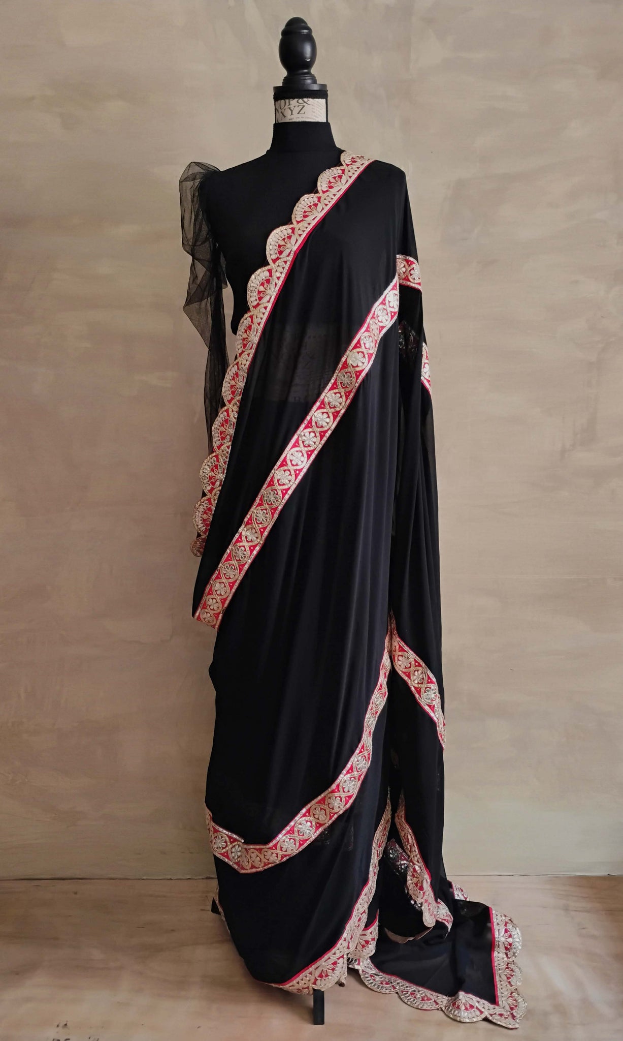 a26 Amaya Sari | Premium Georgette With Gota Patti Detailing | Ready To Ship