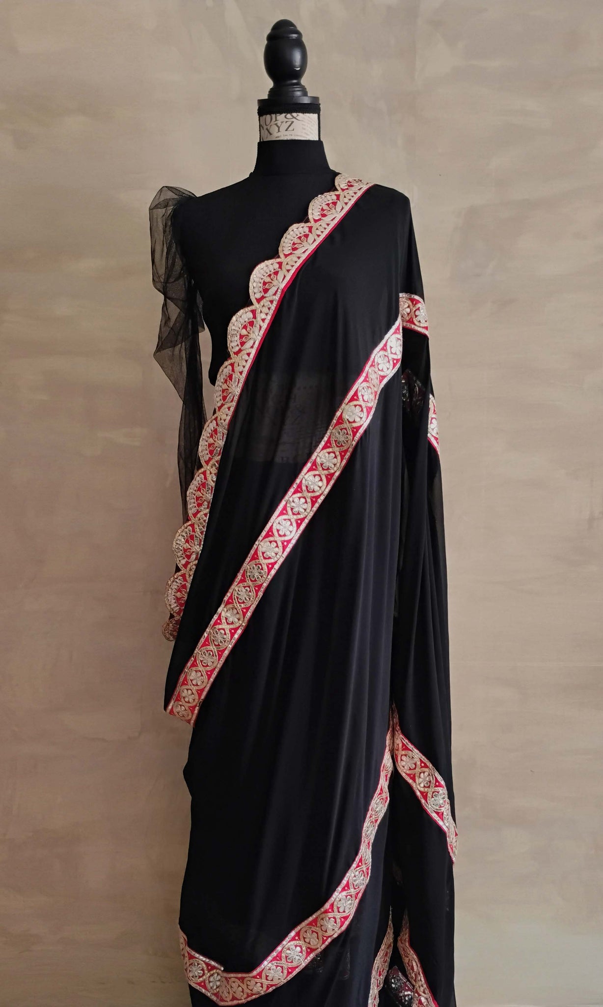a26 Amaya Sari | Premium Georgette With Gota Patti Detailing | Ready To Ship
