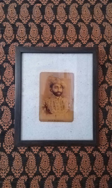 y32 Relic Photograph | Thakur Sahib Of Limbdi | Framed