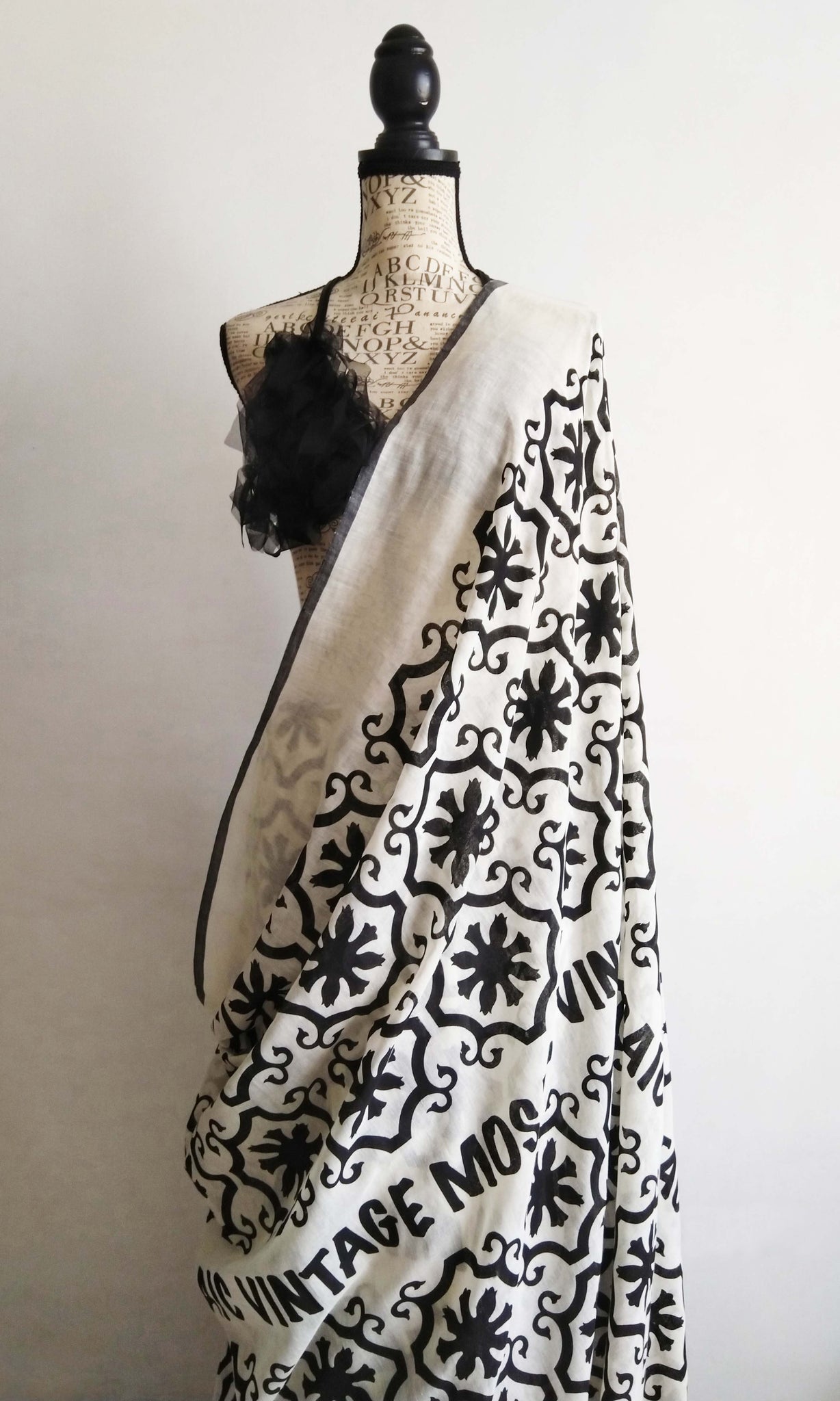 e07 Vintage Mosaic Sari I Screen Printed Soft Cotton | Ready To Ship