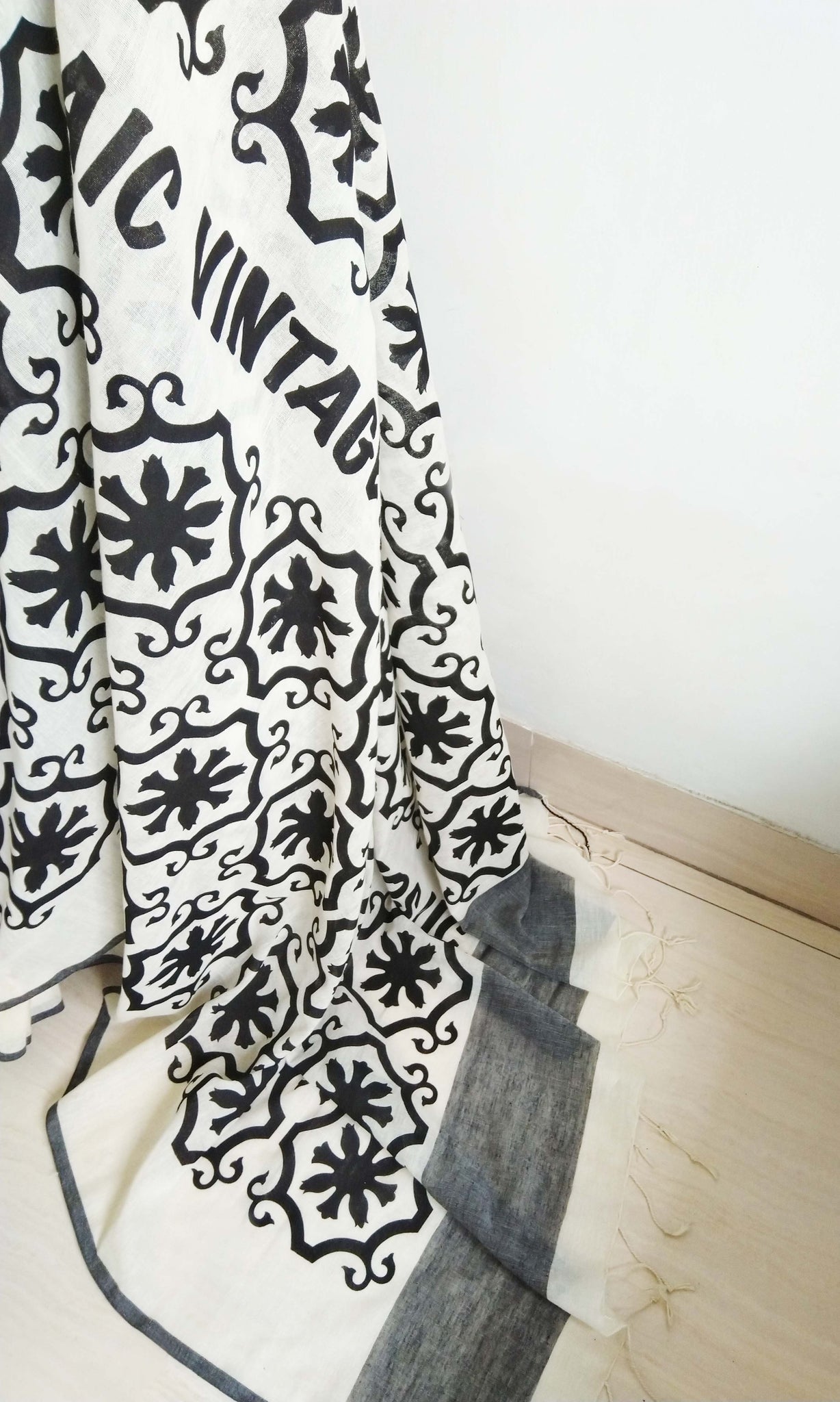 e07 Vintage Mosaic Sari I Screen Printed Soft Cotton | Ready To Ship