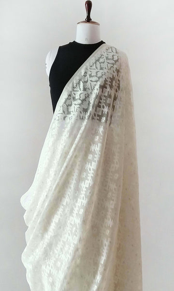 s34 Meena Buti Jacquard Sari I Soft Silk-By-Cotton | Ready To Ship