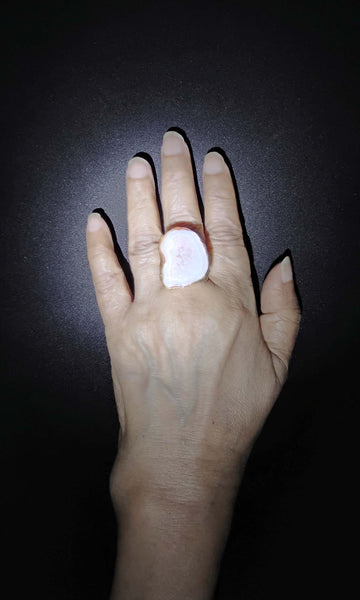 b30 Virtu Ring | Druzy Crystal, Alloy Of Brass, Copper & Silver | Non-Tarnishing | Adjustable Free Size | Ready To Ship