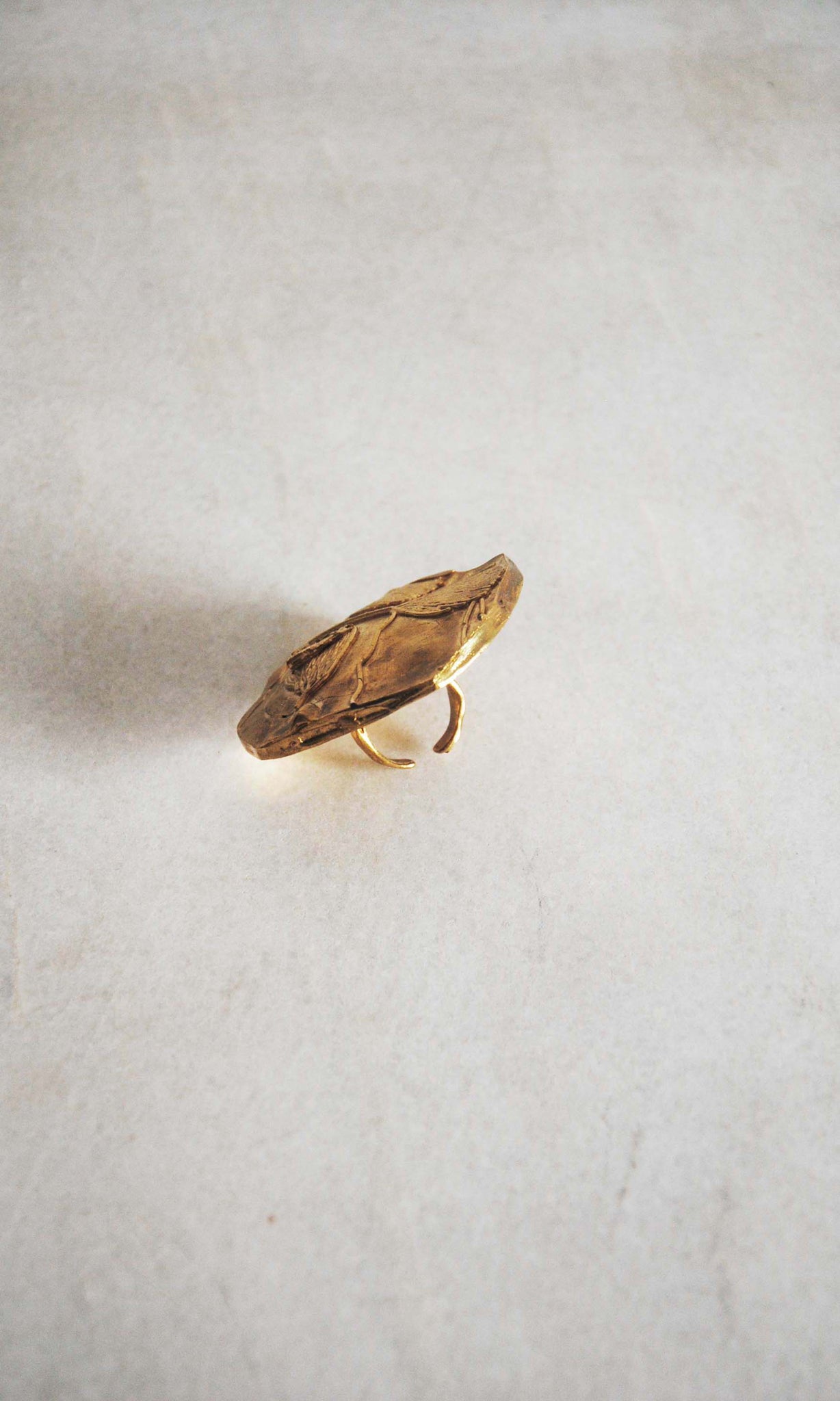 b53 Sea Lily Paleon Ring | Alloy Of Brass, Copper & Silver | Non-Tarnishing | Adjustable Free Size | Ready To Ship