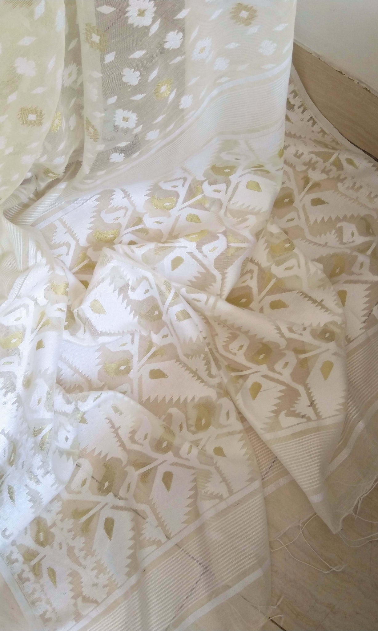 s34 Meena Buti Jacquard Sari I Soft Silk-By-Cotton | Ready To Ship