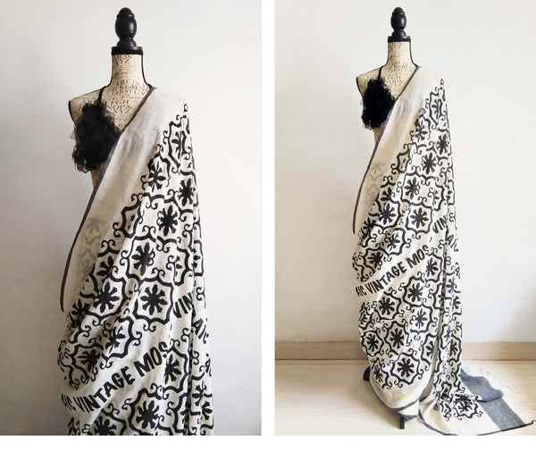 e07 Vintage Mosaic Sari I Screen Printed Soft Cotton