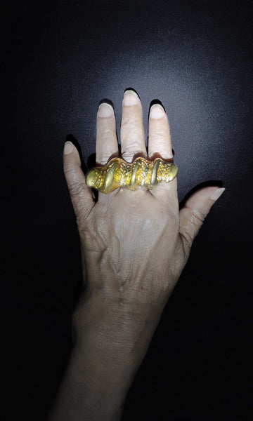 b52 Bezoar Paleon Ring | Alloy Of Brass, Copper & Silver | Non-Tarnishing | Adjustable Free Size | Ready To Ship