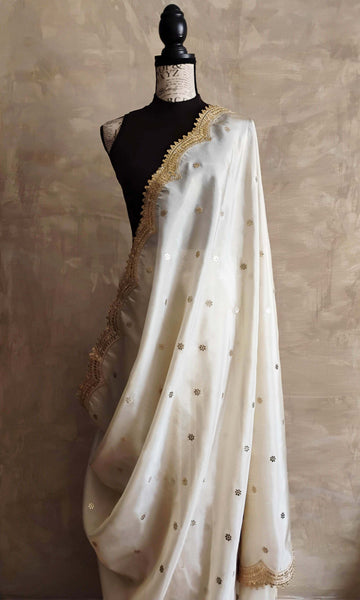 a26 Selah Sari I Soft Tissue With Gota Patti Work & Border | Ready To Ship