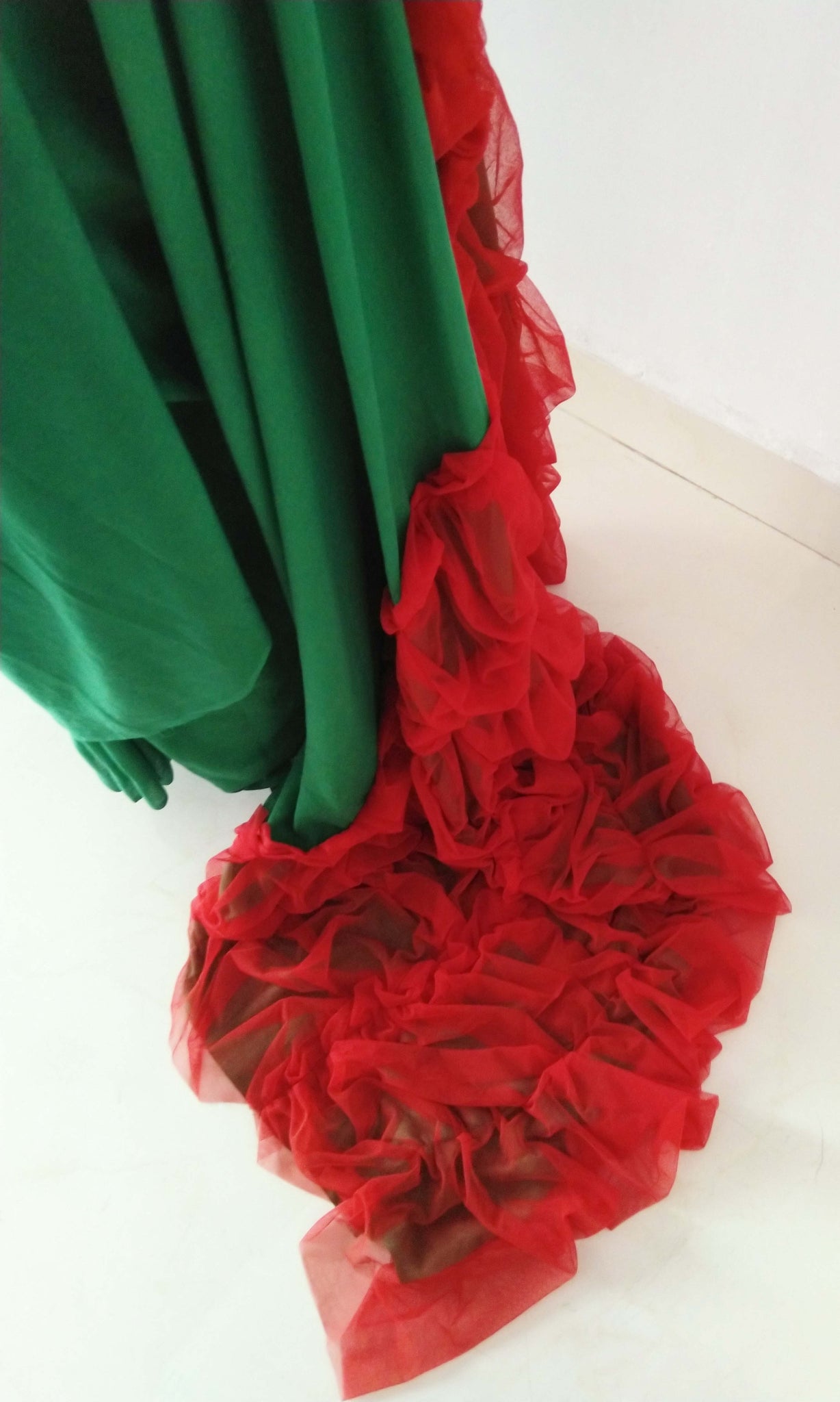 e80 Puckered Sari | Soft Tulle On Fine Count Soft Cotton | Ready To Ship
