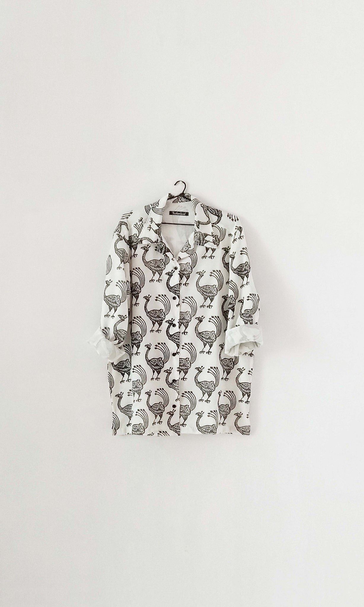 f04 Slouch Shirt With Cuban Collar | Kond Imprint | Hand Block Printed Cotton | For Women & Men | Sizes : Small, Medium & Large | Click To Find Size Chart | Ready To Ship