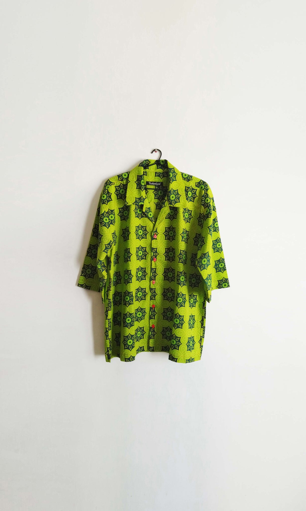 u92 Slouch Shirt With Cuban Collar | Screen Printed Cotton | For Women & Men | Sizes : Small, Medium & Large | Click To Find Size Chart | Ready To Ship