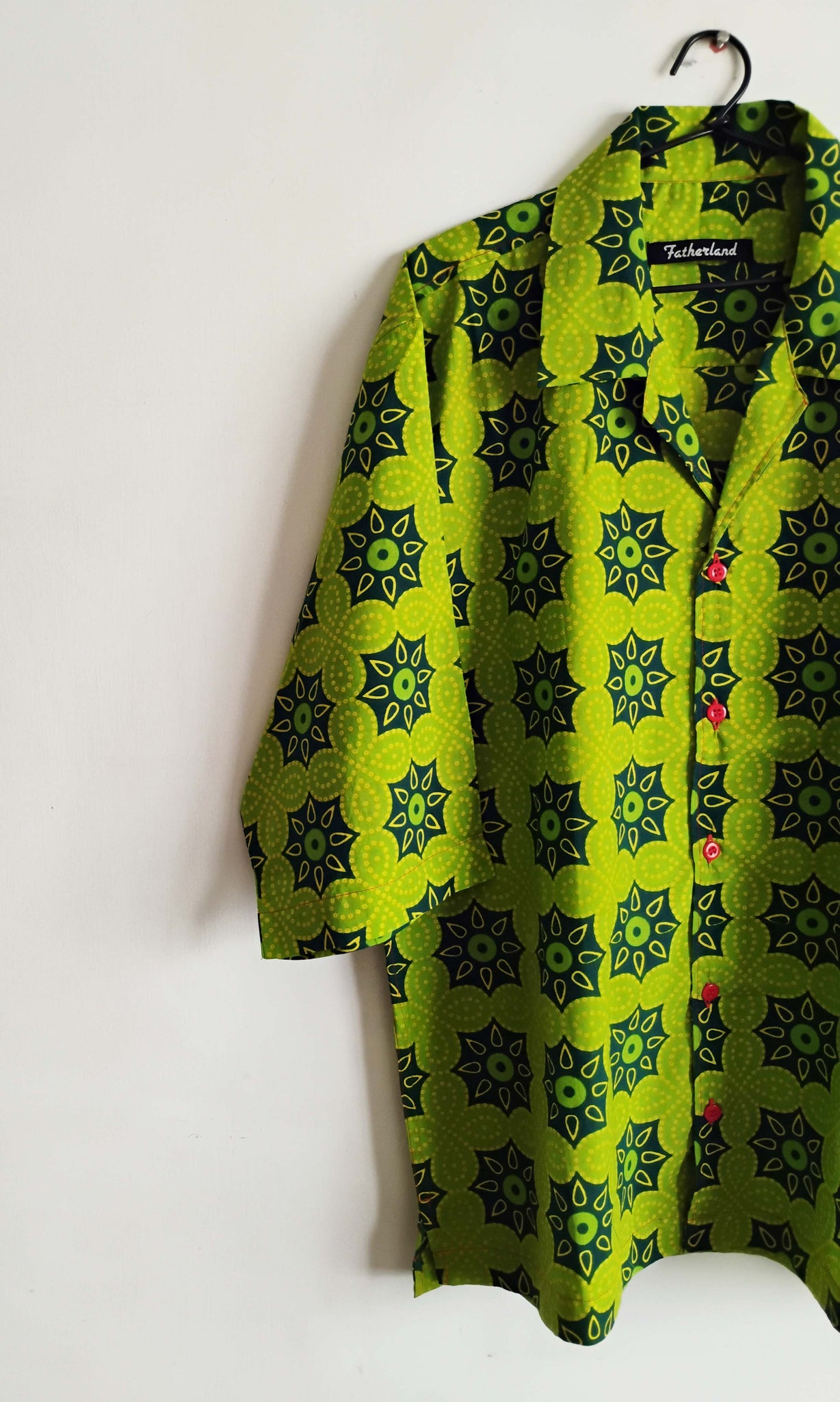 u92 Slouch Shirt With Cuban Collar | Screen Printed Cotton | For Women & Men | Sizes : Small, Medium & Large | Click To Find Size Chart | Ready To Ship