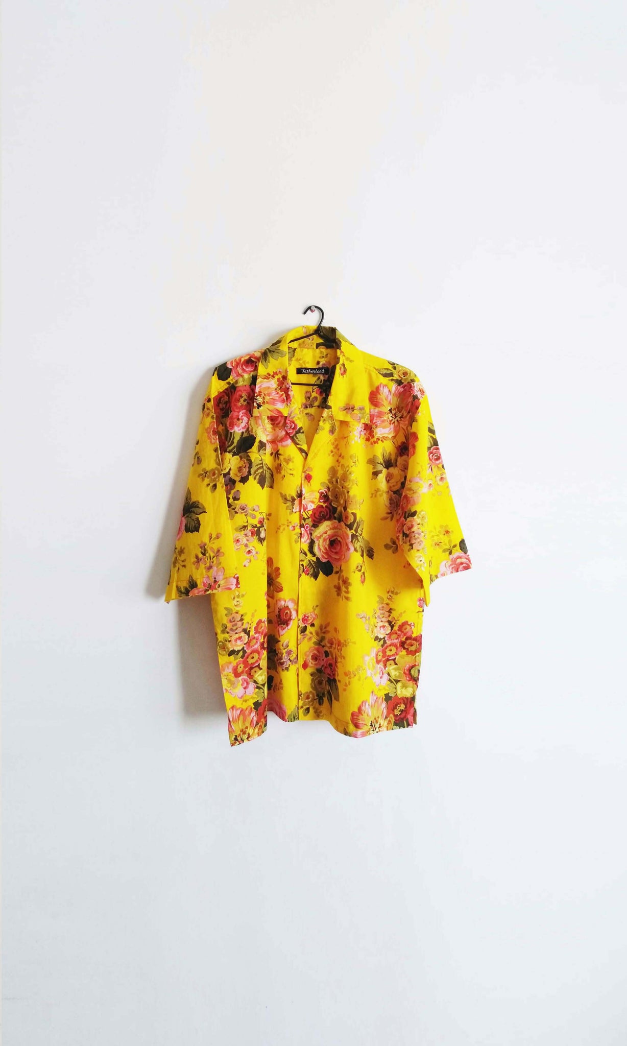 u87 Slouch Shirt With Cuban Collar | Screen Printed Cotton | For Women & Men | Sizes : Small, Medium & Large | Click To Find Size Chart | Ready To Ship