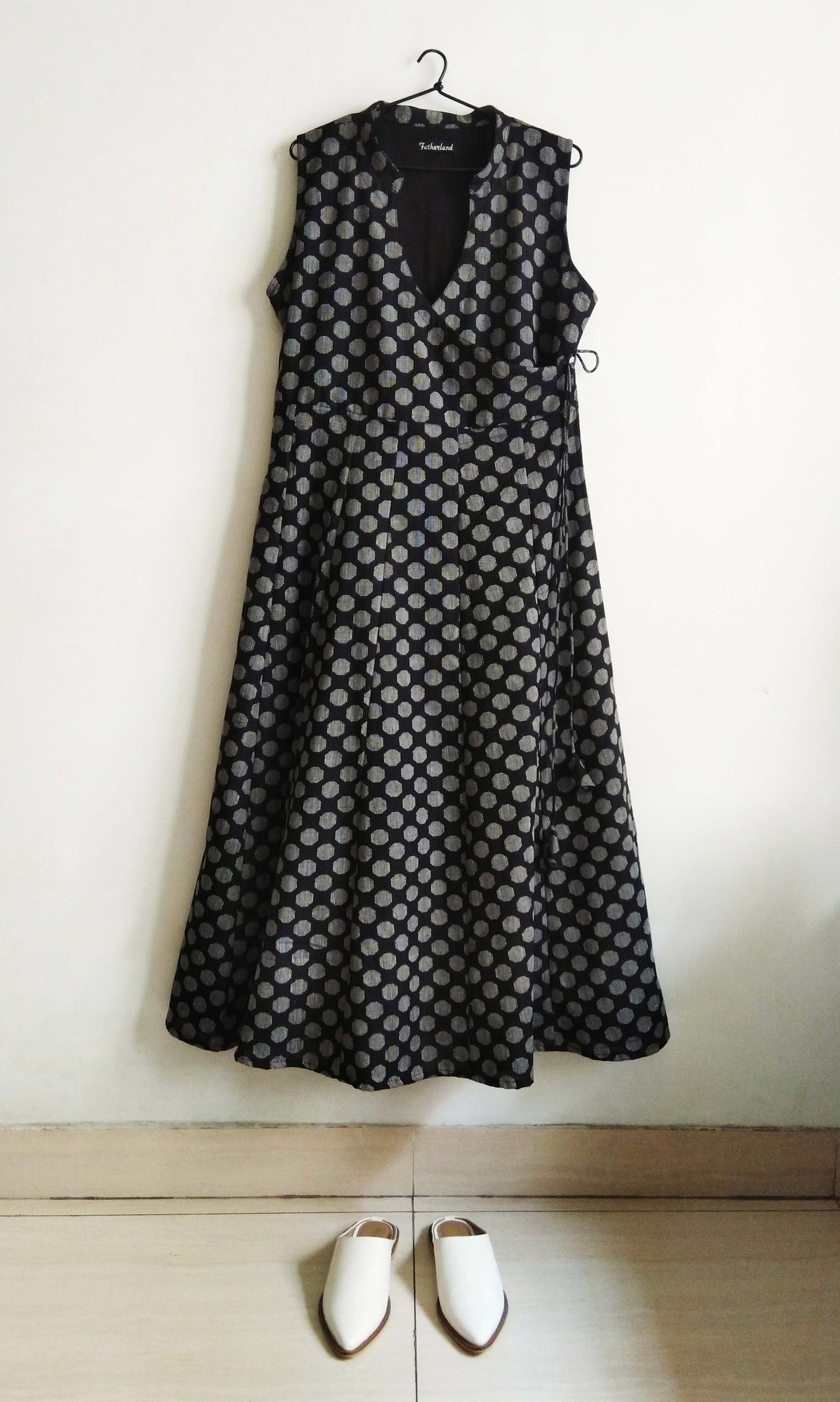 d15 Multipanel Tie Up Dress | Hand Woven Cotton | Free Size ( Fits Sizes Small To Large ) | Ready To Ship